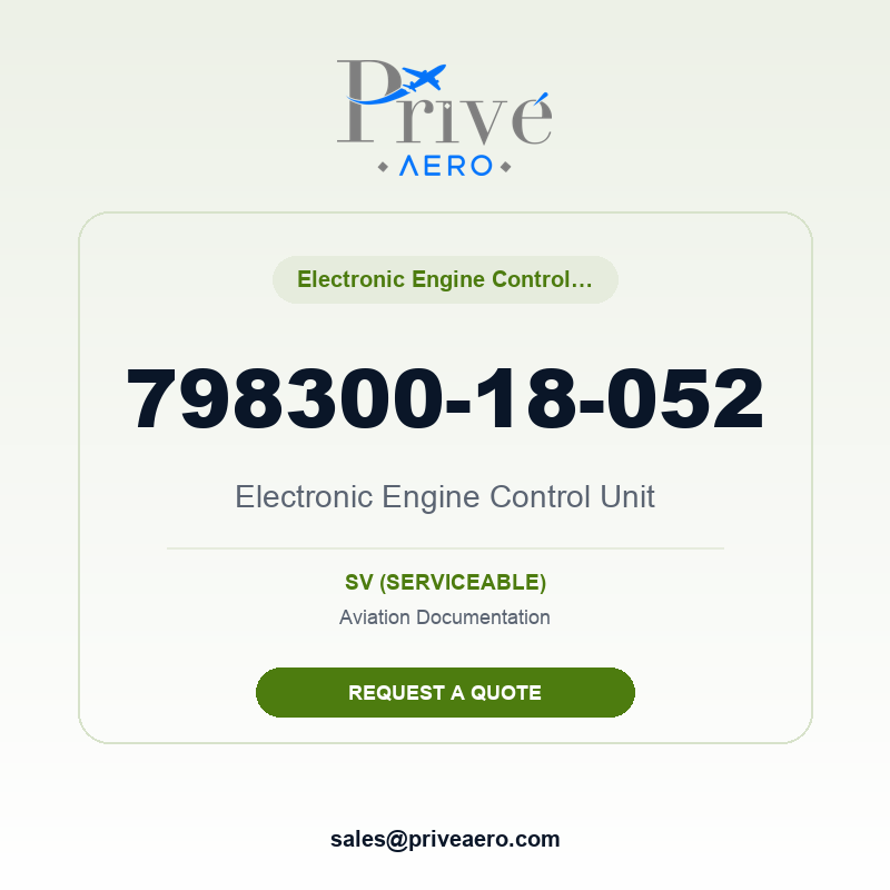 P/N 798300-18-052 Electronic Engine Control Unit 798300-18-052 Electronic Engine Control Unit – Privé Aero