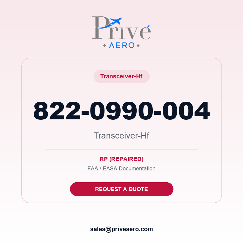 P/N 822-0990-004 Transceiver-Hf 822-0990-004 Transceiver-Hf – Privé Aero