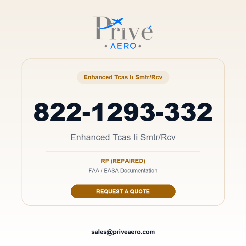 P/N 822-1293-332 Enhanced Tcas Ii Smtr/Rcv 822-1293-332 Enhanced Tcas Ii Smtr/Rcv – Privé Aero
