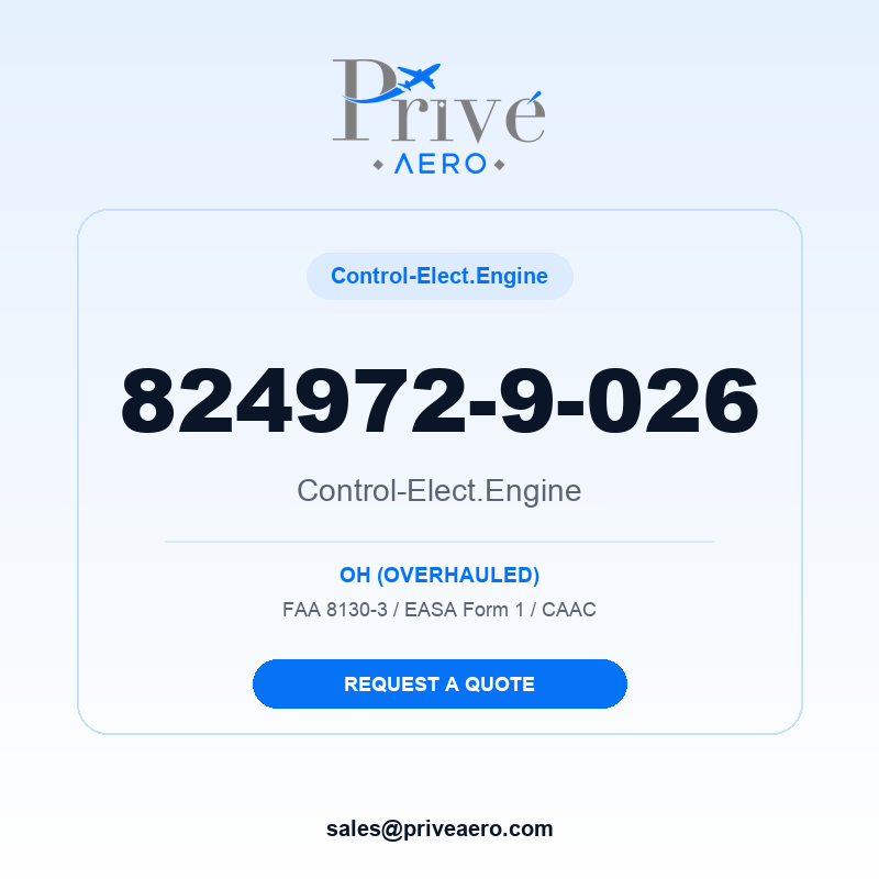 P/N 824972-9-026 CONTROL-ELECT.ENGINE 824972-9-026 CONTROL-ELECT.ENGINE – Privé Aero