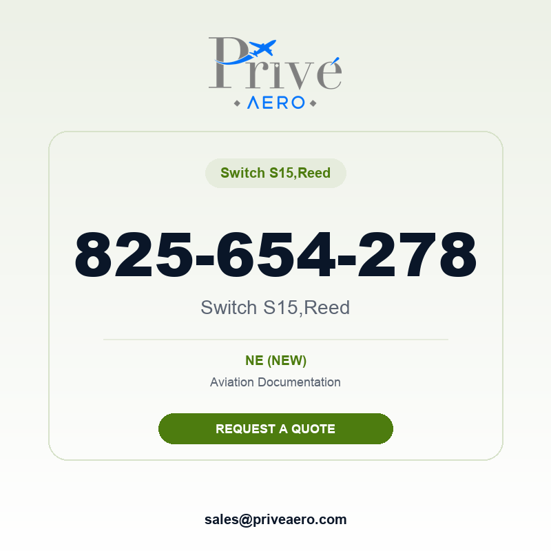 P/N 825-654-278 Switch S15,Reed 825-654-278 Switch S15,Reed – Privé Aero