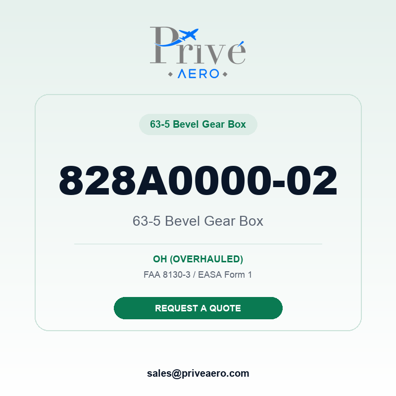 P/N 828A0000-02 63-5 Bevel Gear Box 828A0000-02 63-5 Bevel Gear Box – Privé Aero