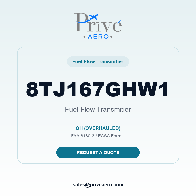 P/N 8TJ167GHW1 Fuel Flow Transmitier 8TJ167GHW1 Fuel Flow Transmitier – Privé Aero
