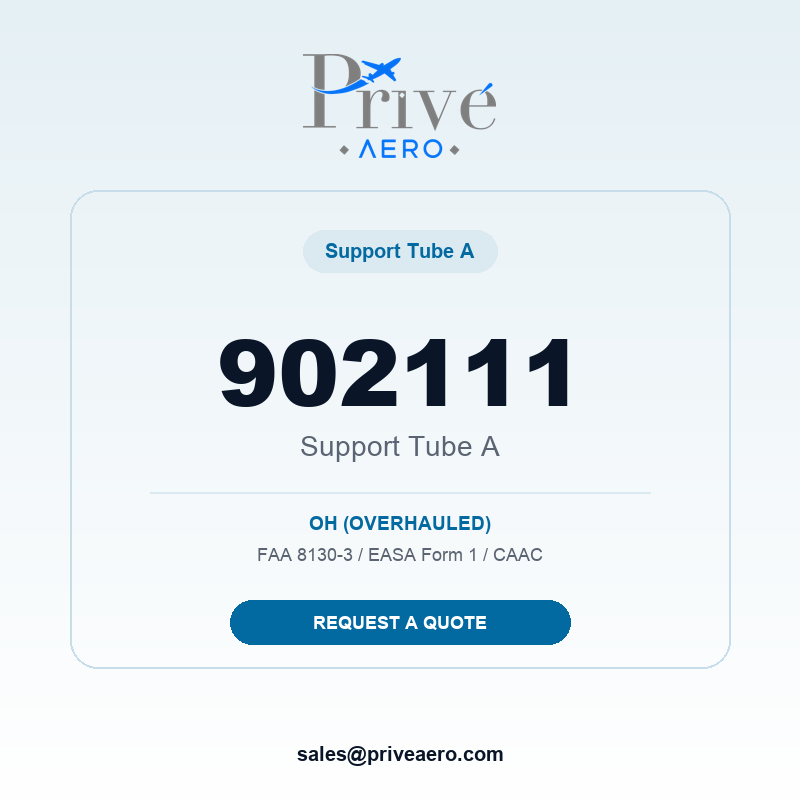 P/N 902111 SUPPORT TUBE A 902111 SUPPORT TUBE A – Privé Aero