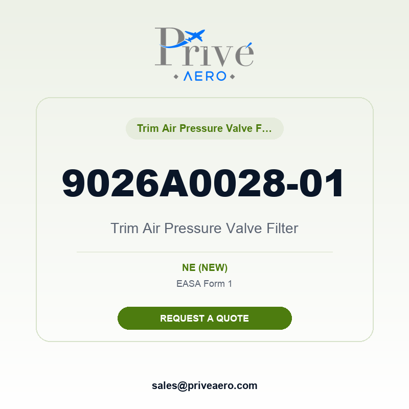 P/N 9026A0028-01 Trim Air Pressure Valve Filter 9026A0028-01 Trim Air Pressure Valve Filter – Privé Aero
