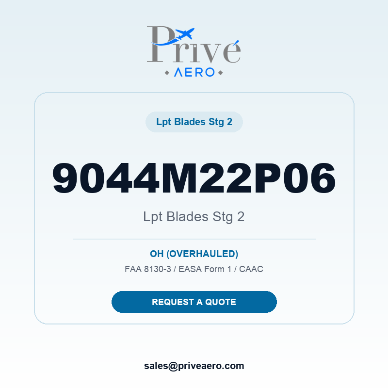 P/N 9044M22P06 LPT BLADES STG 2 9044M22P06 LPT BLADES STG 2 – Privé Aero