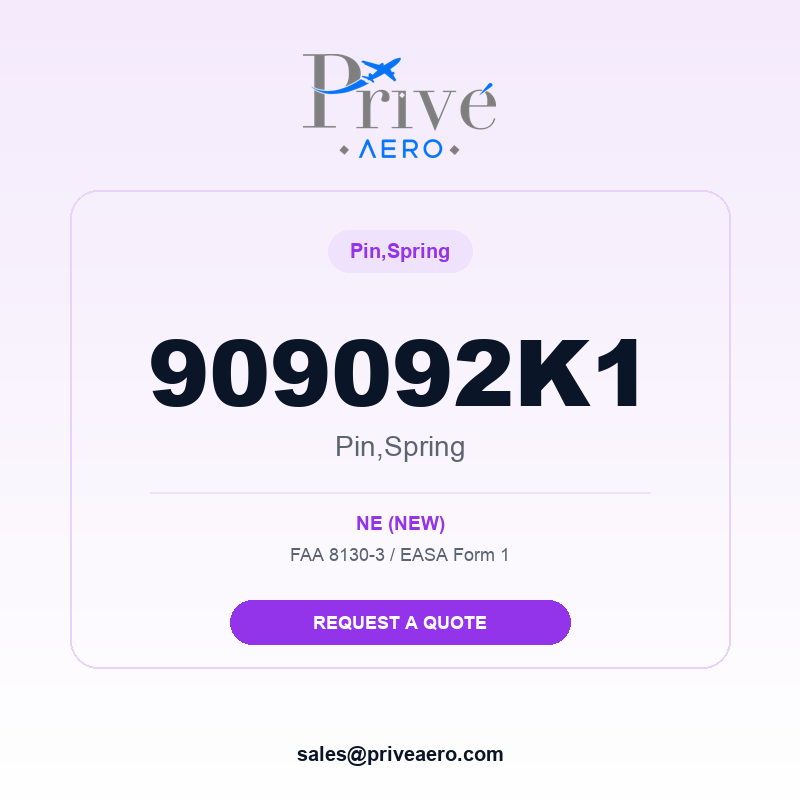 P/N 909092K1 Pin,spring 909092K1 Pin,spring – Privé Aero