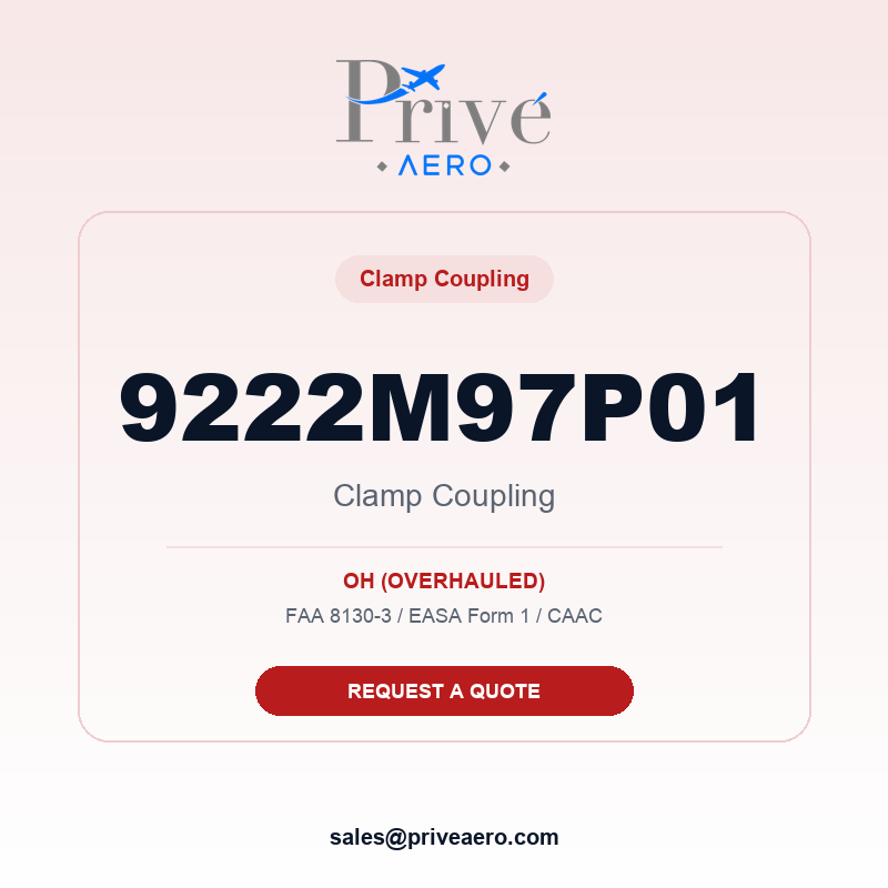 P/N 9222M97P01 CLAMP COUPLING 9222M97P01 CLAMP COUPLING – Privé Aero