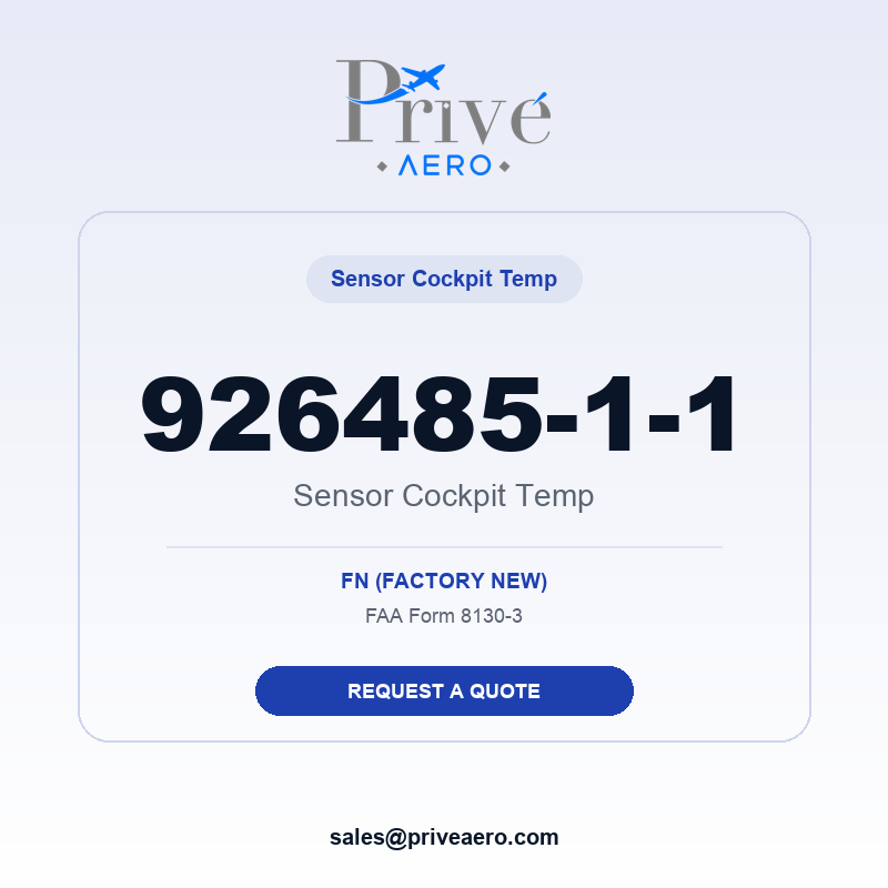 P/N 926485-1-1 Sensor Cockpit Temp 926485-1-1 Sensor Cockpit Temp – Privé Aero