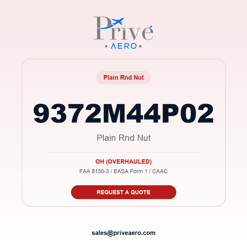 P/N 9372M44P02 PLAIN RND NUT 9372M44P02 PLAIN RND NUT – Privé Aero
