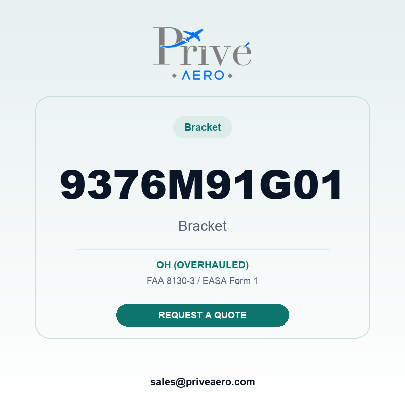 P/N 9376M91G01 Bracket 9376M91G01 Bracket – Privé Aero