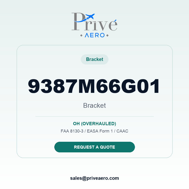 P/N 9387M66G01 Bracket 9387M66G01 Bracket – Privé Aero
