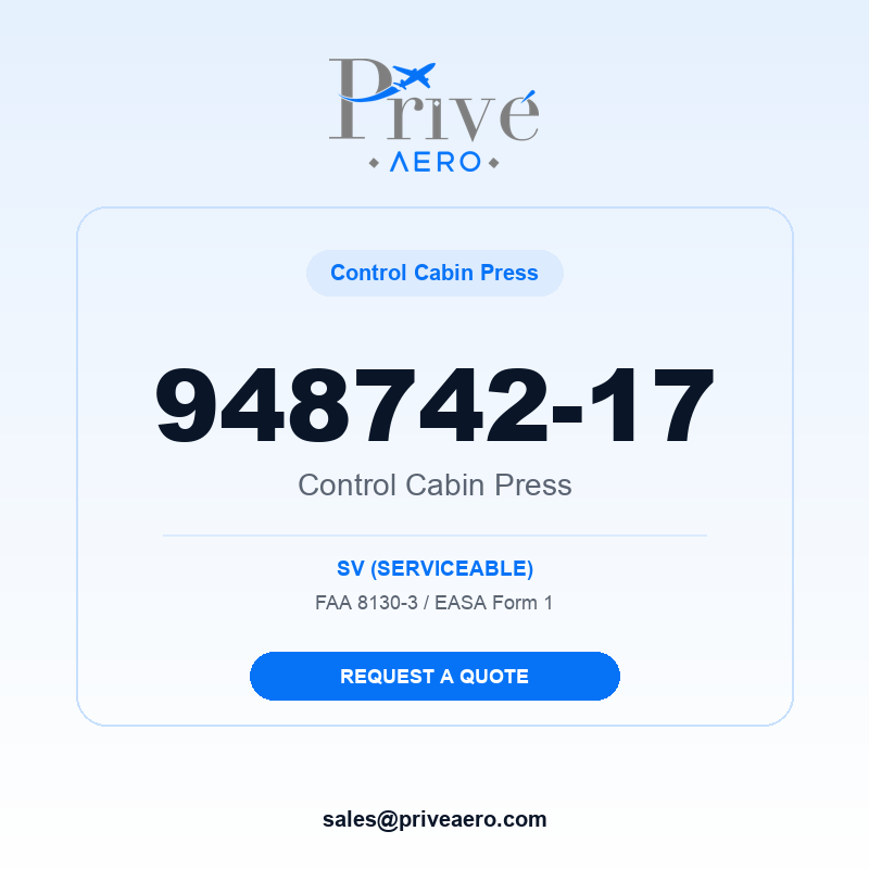 P/N 948742-17 Control Cabin Press 948742-17 Control Cabin Press – Privé Aero