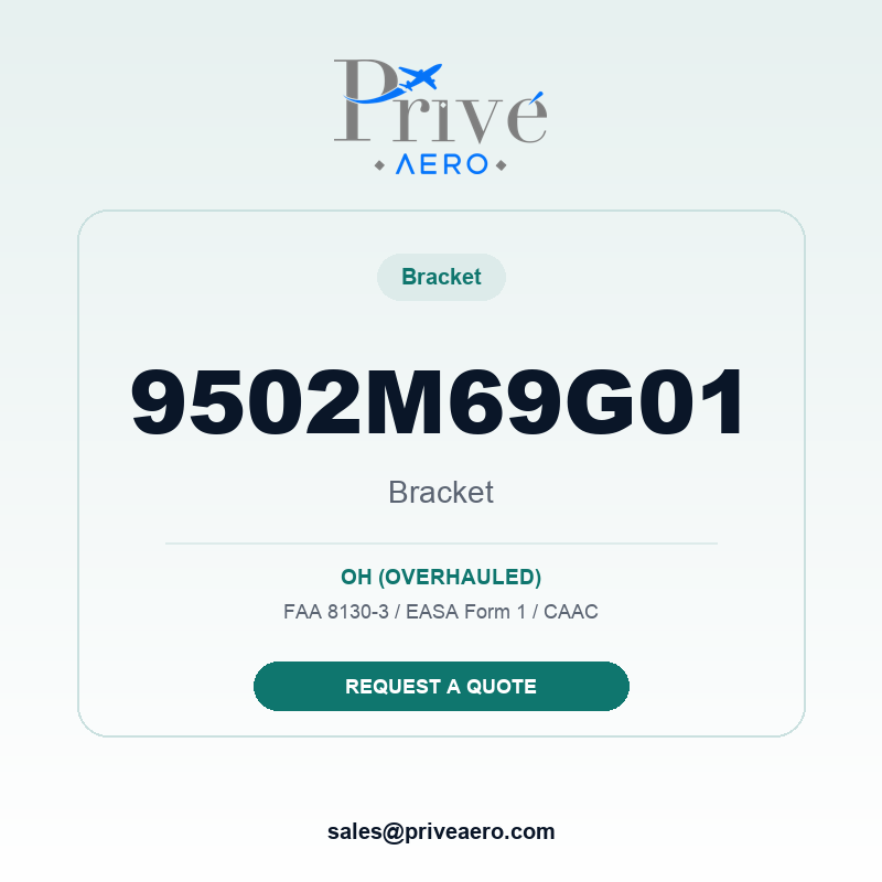 P/N 9502M69G01 Bracket 9502M69G01 Bracket – Privé Aero
