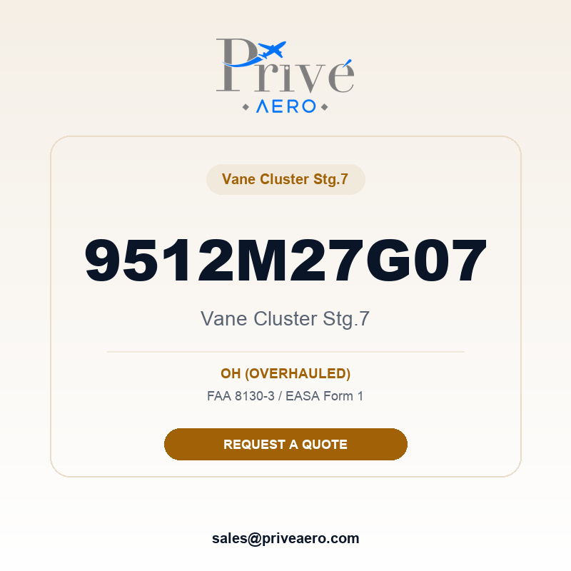 P/N 9512M27G07 Vane Cluster Stg.7 9512M27G07 Vane Cluster Stg.7 – Privé Aero