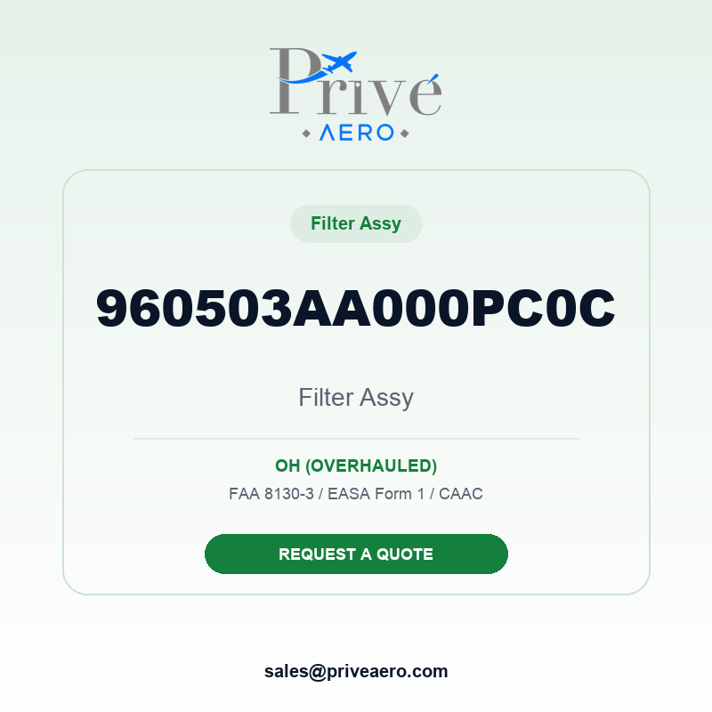 P/N 960503AA000PC0C FILTER ASSY 960503AA000PC0C FILTER ASSY – Privé Aero