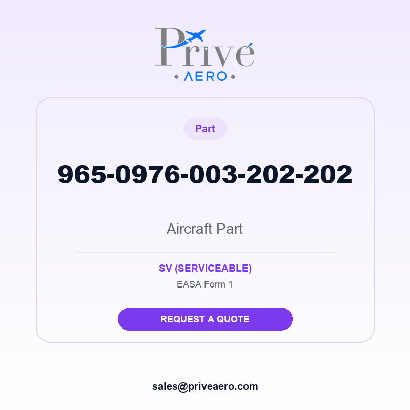P/N 965-0976-003-202-202 965-0976-003-202-202 – Privé Aero