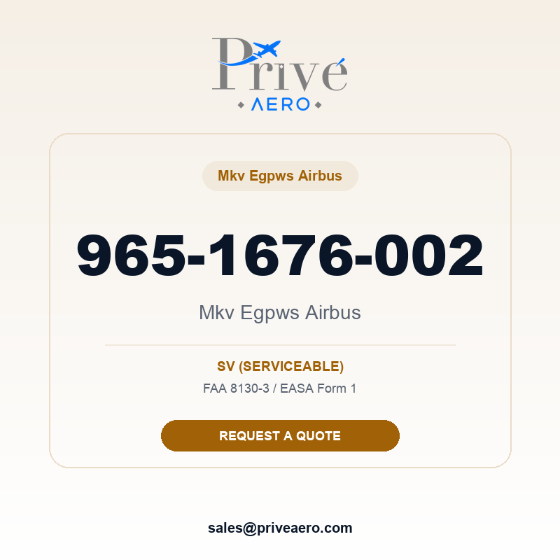 P/N 965-1676-002 Mkv Egpws Airbus 965-1676-002 Mkv Egpws Airbus – Privé Aero