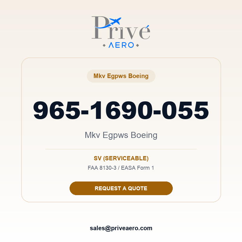 P/N 965-1690-055 Mkv Egpws Boeing 965-1690-055 Mkv Egpws Boeing – Privé Aero