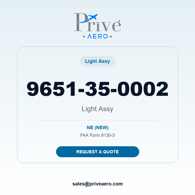 P/N 9651-35-0002 Light Assy 9651-35-0002 Light Assy – Privé Aero