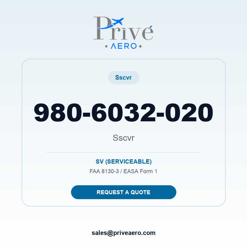 P/N 980-6032-020 Sscvr 980-6032-020 Sscvr – Privé Aero