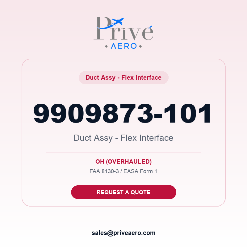 P/N 9909873-101 Duct Assy - Flex Interface 9909873-101 Duct Assy - Flex Interface – Privé Aero