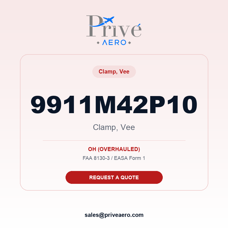 P/N 9911M42P10 Clamp, Vee 9911M42P10 Clamp, Vee – Privé Aero