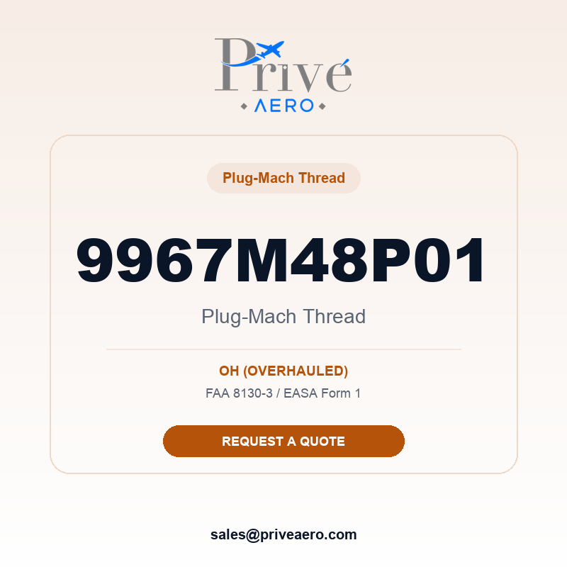P/N 9967M48P01 Plug-Mach Thread 9967M48P01 Plug-Mach Thread – Privé Aero