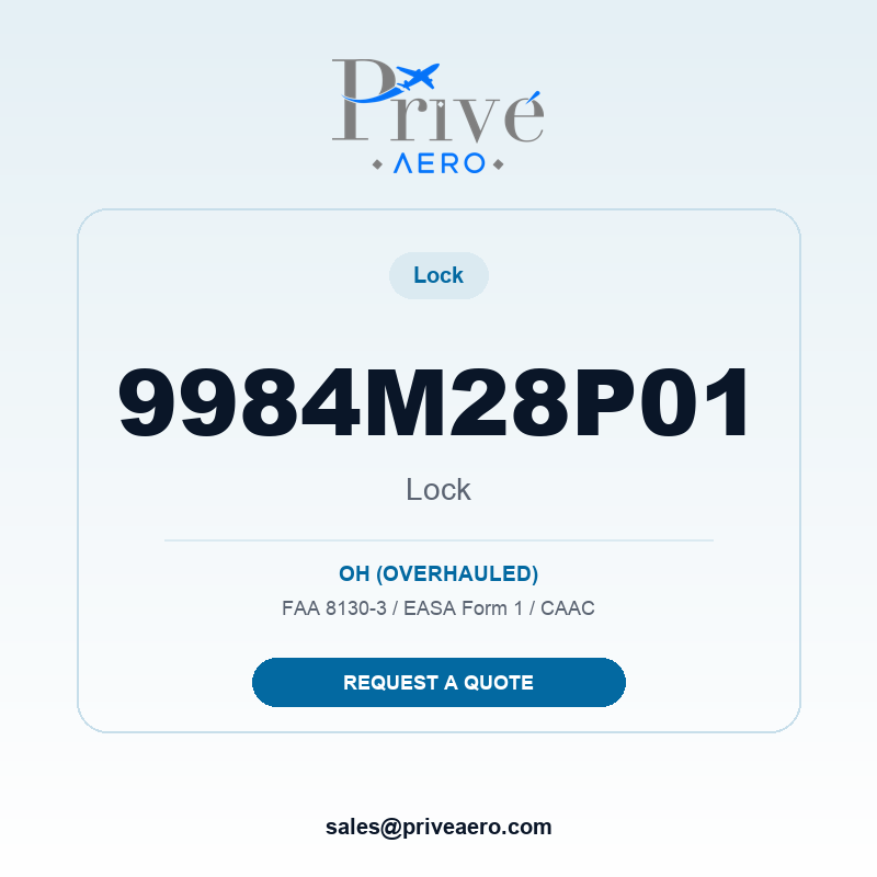 P/N 9984M28P01 Lock 9984M28P01 Lock – Privé Aero