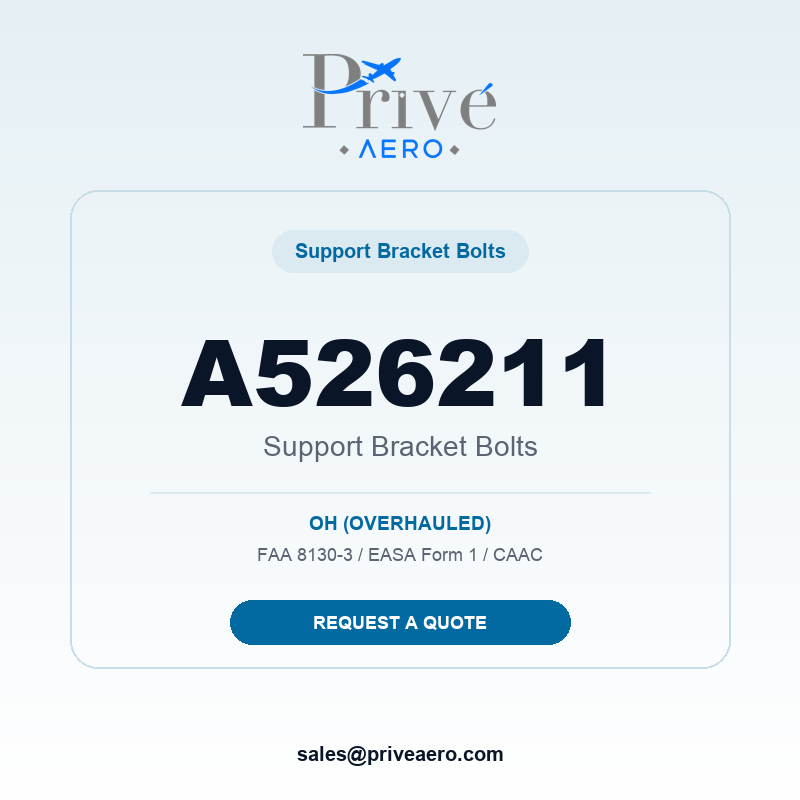 P/N A526211 SUPPORT BRACKET BOLTS A526211 SUPPORT BRACKET BOLTS – Privé Aero