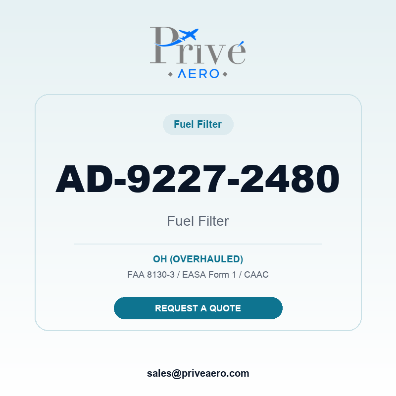 P/N AD-9227-2480 FUEL FILTER AD-9227-2480 FUEL FILTER – Privé Aero