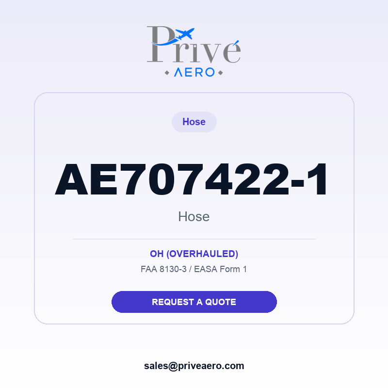 P/N AE707422-1 Hose AE707422-1 Hose – Privé Aero