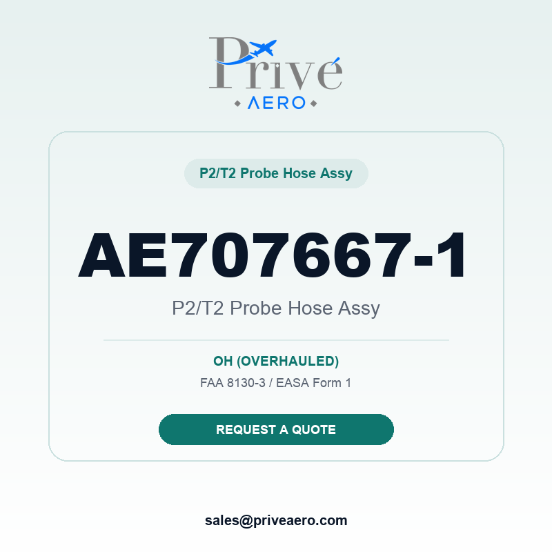 P/N AE707667-1 P2/T2 Probe Hose Assy AE707667-1 P2/T2 Probe Hose Assy – Privé Aero