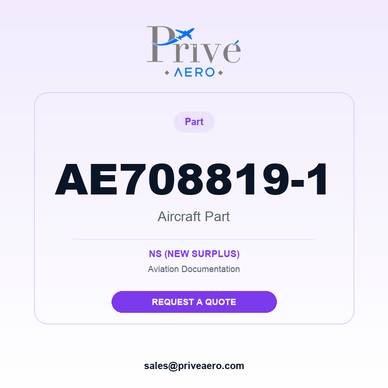 P/N AE708819-1 AE708819-1 – Privé Aero