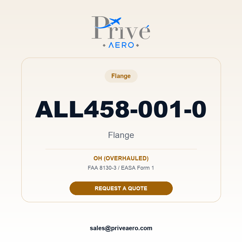P/N ALL458-001-0 Flange ALL458-001-0 Flange – Privé Aero