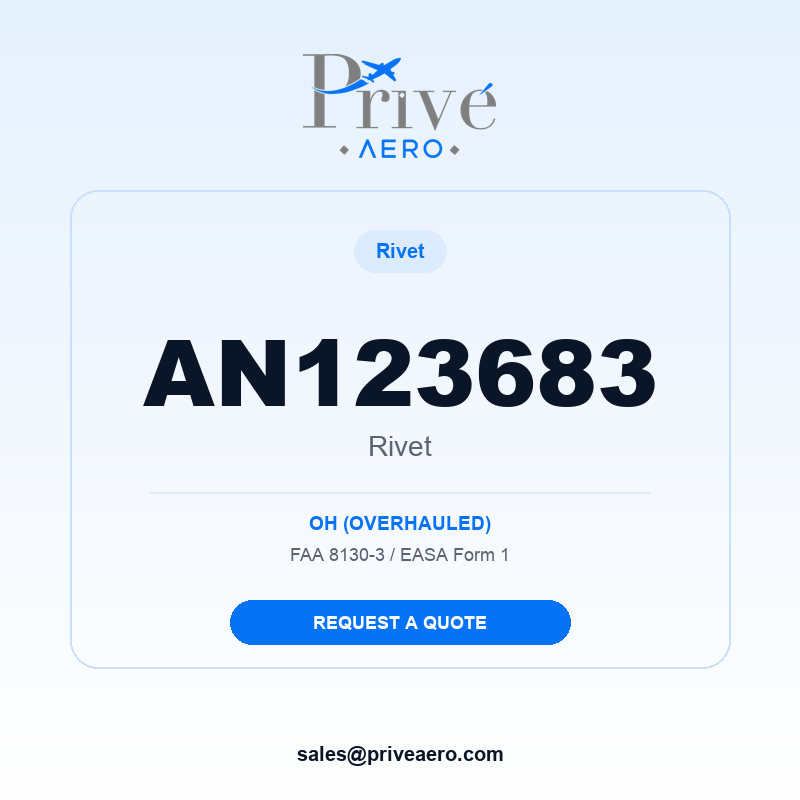 P/N AN123683 Rivet AN123683 Rivet – Privé Aero