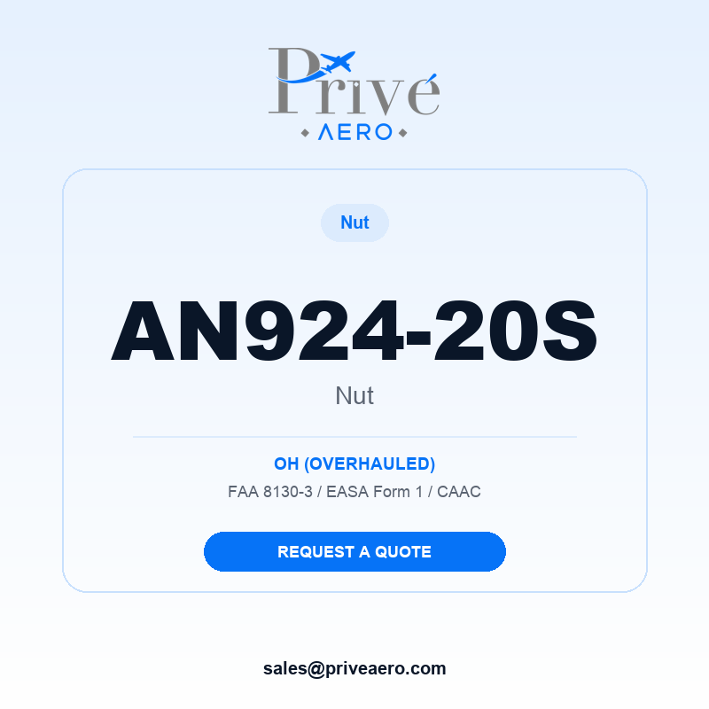 P/N AN924-20S NUT AN924-20S NUT – Privé Aero