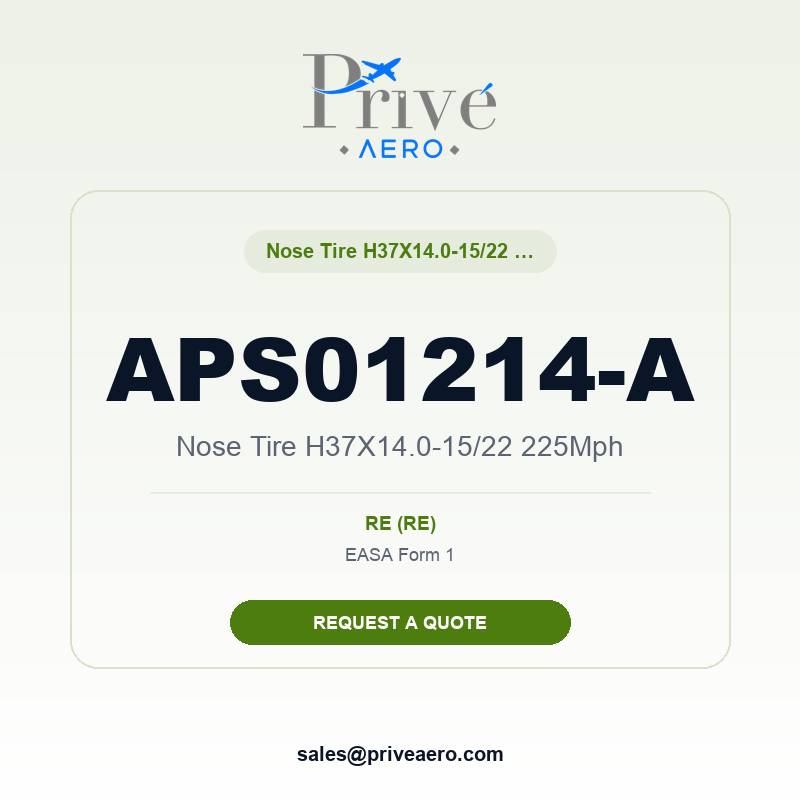 P/N APS01214-A Nose Tire H37X14.0-15/22 225Mph APS01214-A Nose Tire H37X14.0-15/22 225Mph – Privé Aero