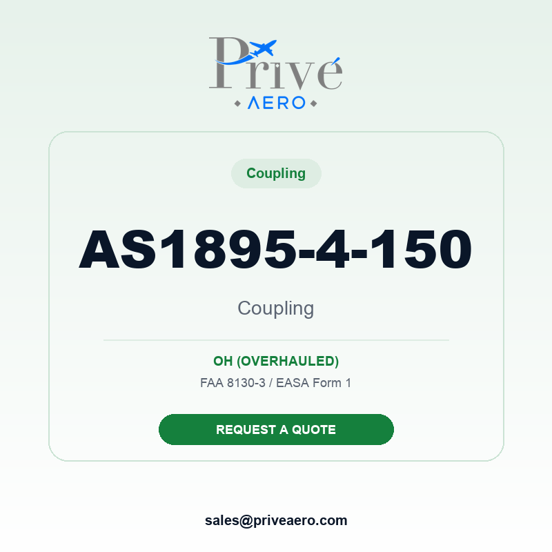 P/N AS1895-4-150 Coupling AS1895-4-150 Coupling – Privé Aero