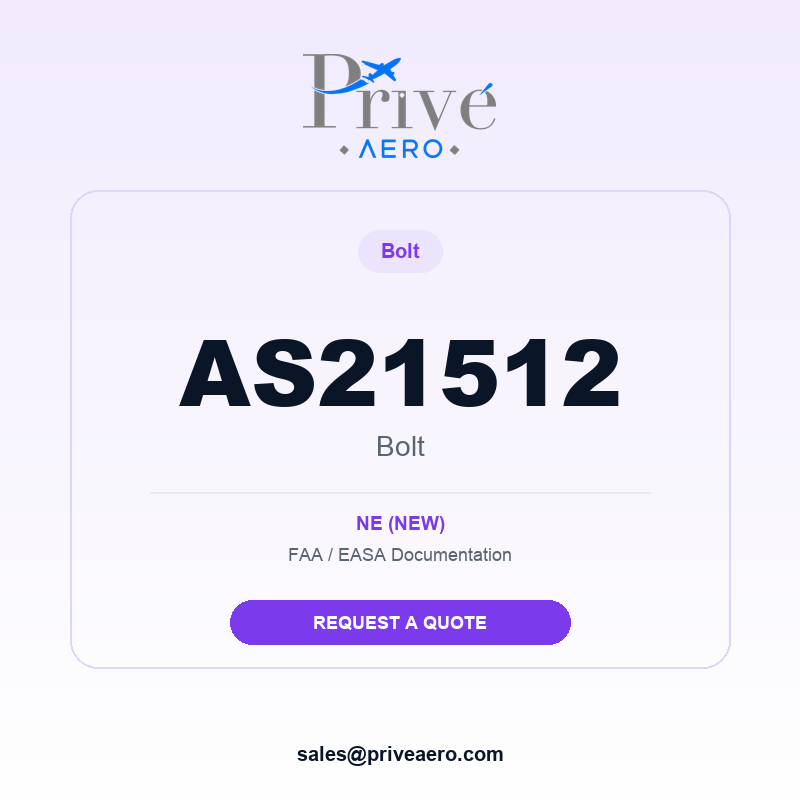 P/N AS21512 Bolt AS21512 Bolt – Privé Aero