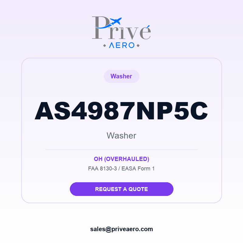 P/N AS4987NP5C Washer AS4987NP5C Washer – Privé Aero