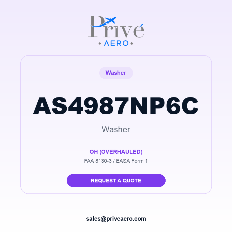 P/N AS4987NP6C Washer AS4987NP6C Washer – Privé Aero