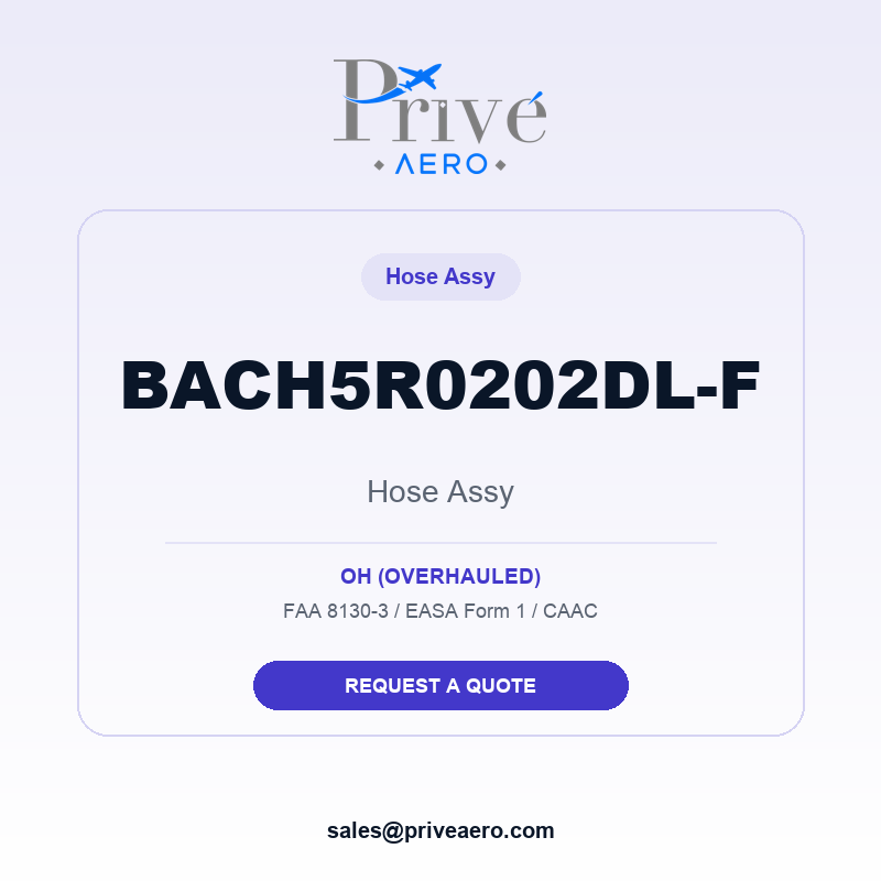 P/N BACH5R0202DL-F HOSE ASSY BACH5R0202DL-F HOSE ASSY – Privé Aero