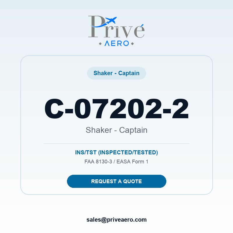 P/N C-07202-2 Shaker - Captain C-07202-2 Shaker - Captain – Privé Aero