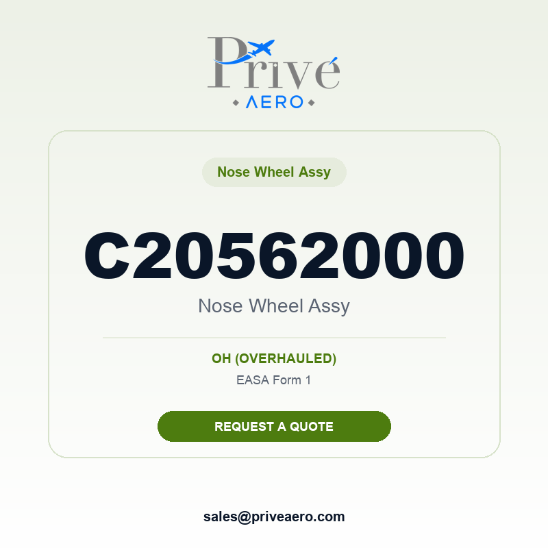 P/N C20562000 Nose Wheel Assy C20562000 Nose Wheel Assy – Privé Aero