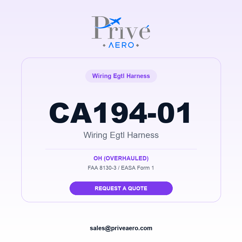 P/N CA194-01 Wiring Egtl Harness CA194-01 Wiring Egtl Harness – Privé Aero