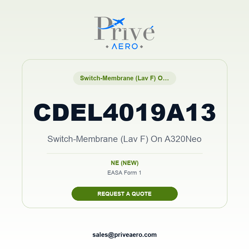 P/N CDEL4019A13 Switch-Membrane (Lav F) On A320Neo CDEL4019A13 Switch-Membrane (Lav F) On A320Neo – Privé Aero