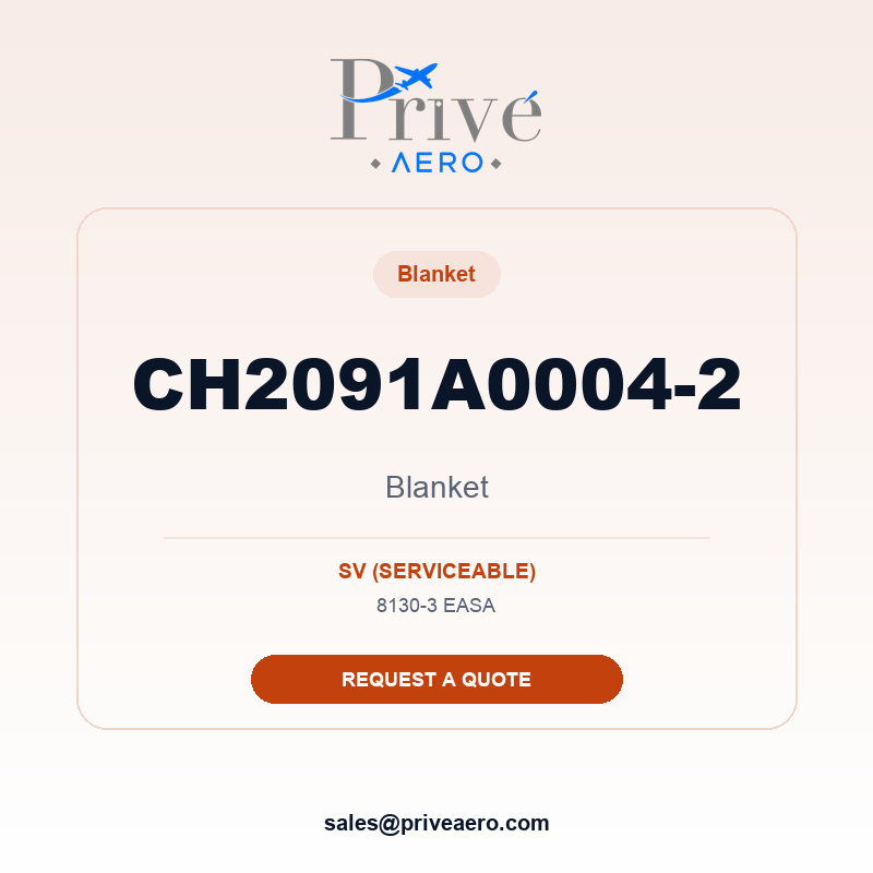P/N CH2091A0004-2 BLANKET CH2091A0004-2 BLANKET – Privé Aero