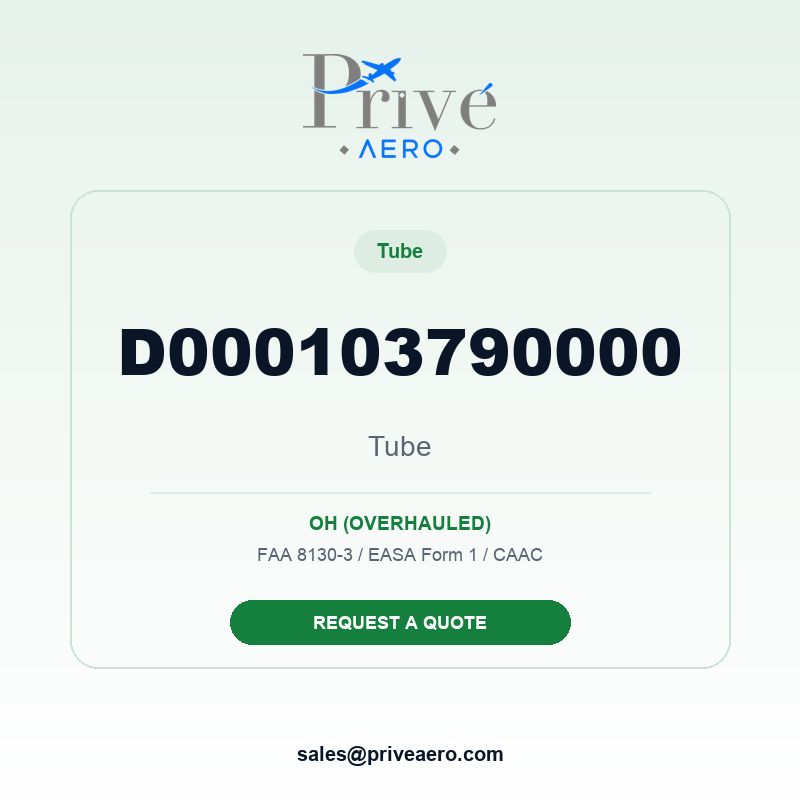 P/N D000103790000 TUBE D000103790000 TUBE – Privé Aero