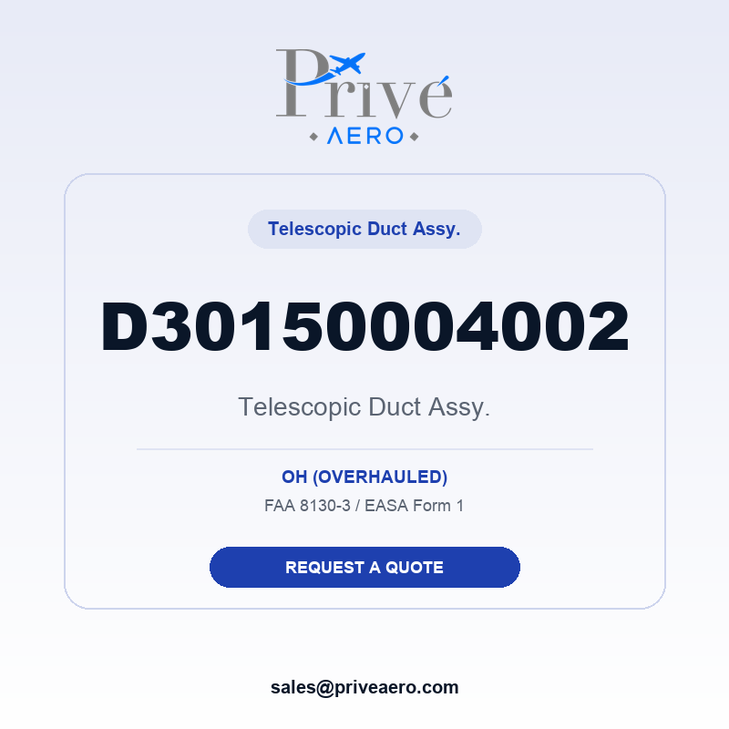 P/N D30150004002 Telescopic Duct ASSY. D30150004002 Telescopic Duct ASSY. – Privé Aero